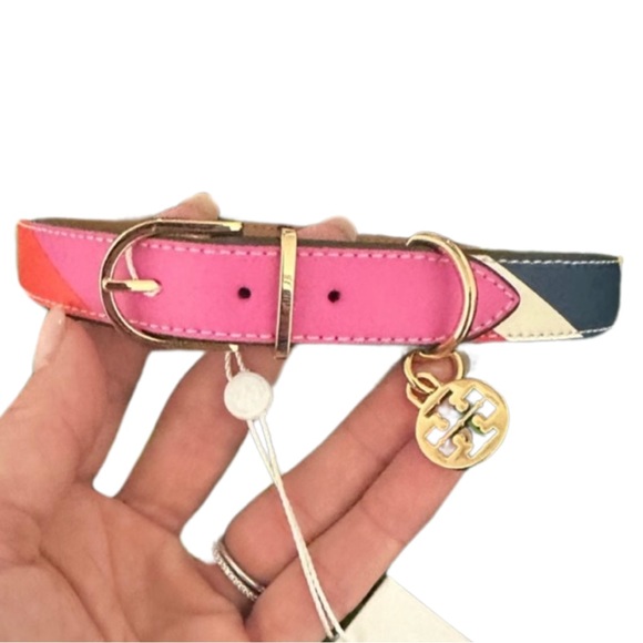 Tory Burch Other - 🎁🎄NEW💓🐾Tory Burch🐾DOG COLLAR🐶 M/L Multi Stripe - NWT